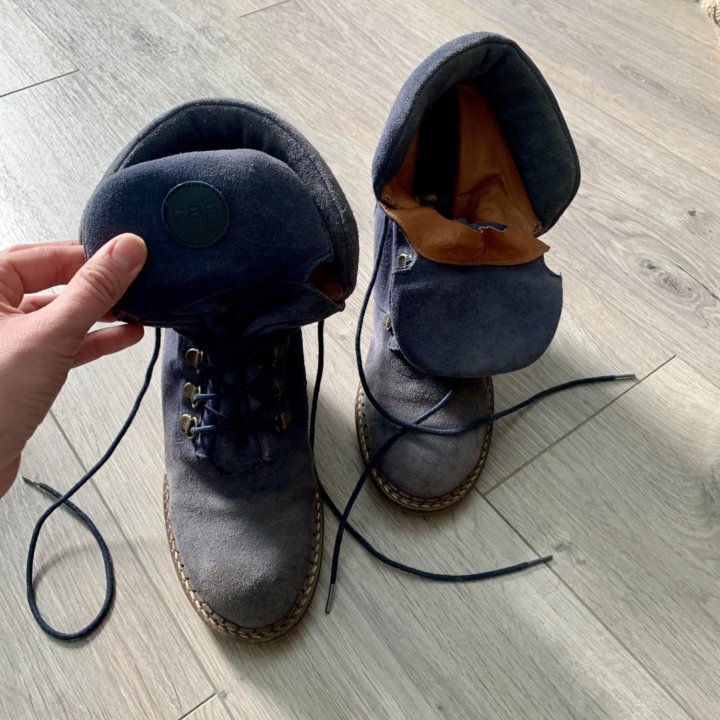 Ботинки rad синие замша