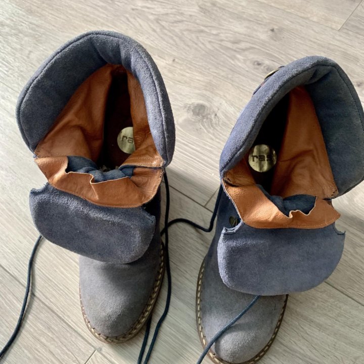 Ботинки rad синие замша