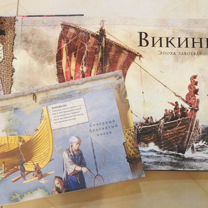 Книга панорама Викинги, энциклопедия, подарок школ