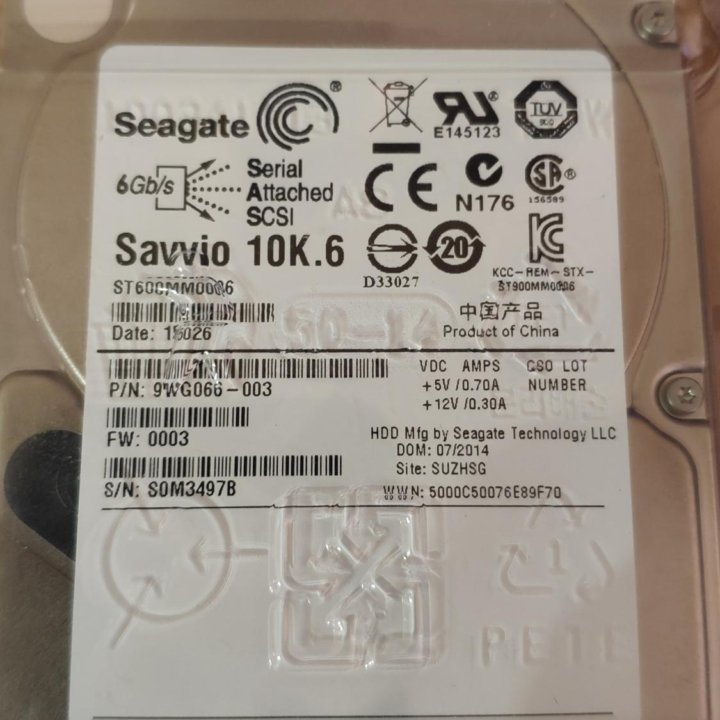 Женский диск Seagate savvio 10k.6