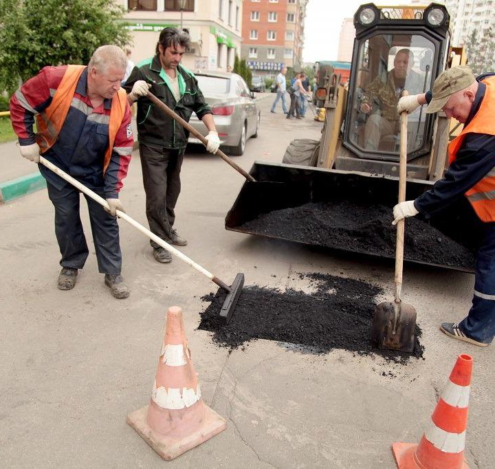 Асфальтирование, укладка асфальта, ямочный ремонт