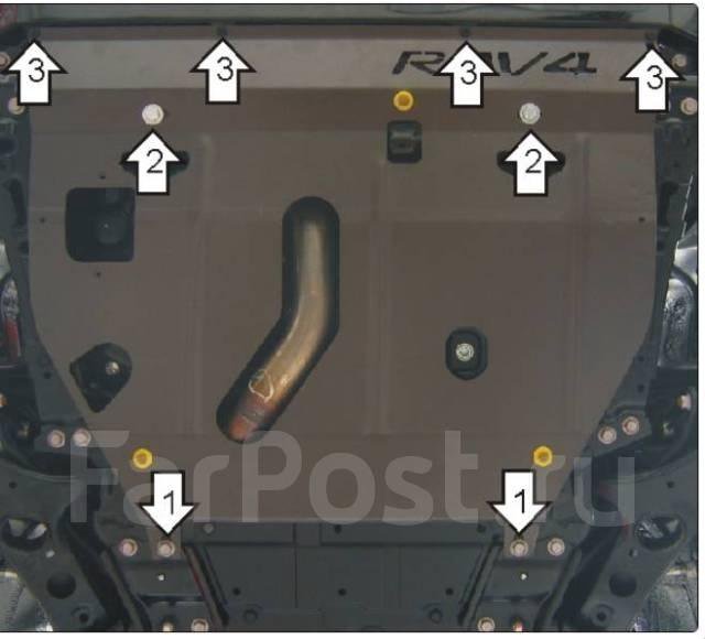 Защита картера и кпп Toyota Rav4/Vanguard 2005-13