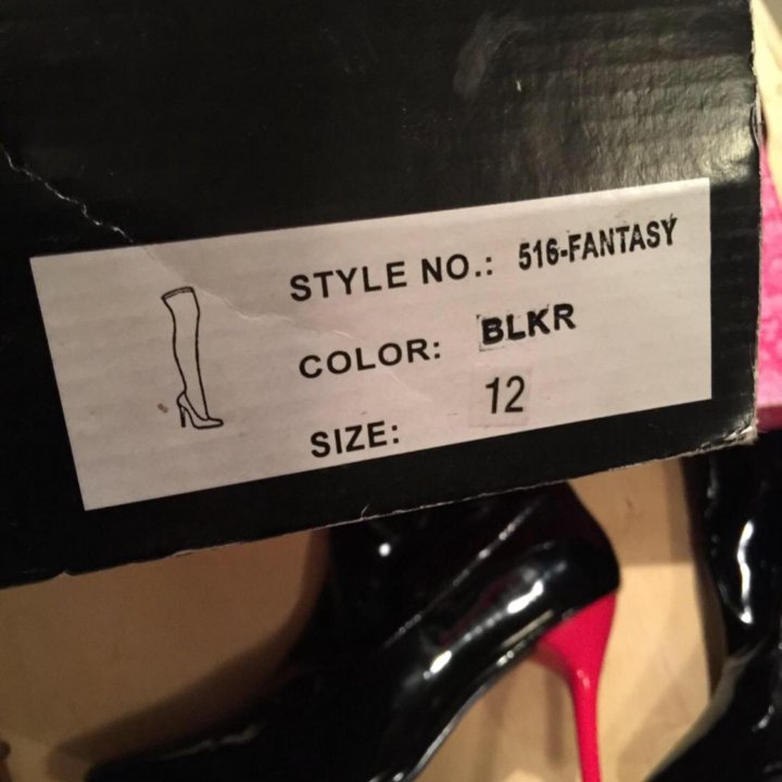 Ботфорты лак