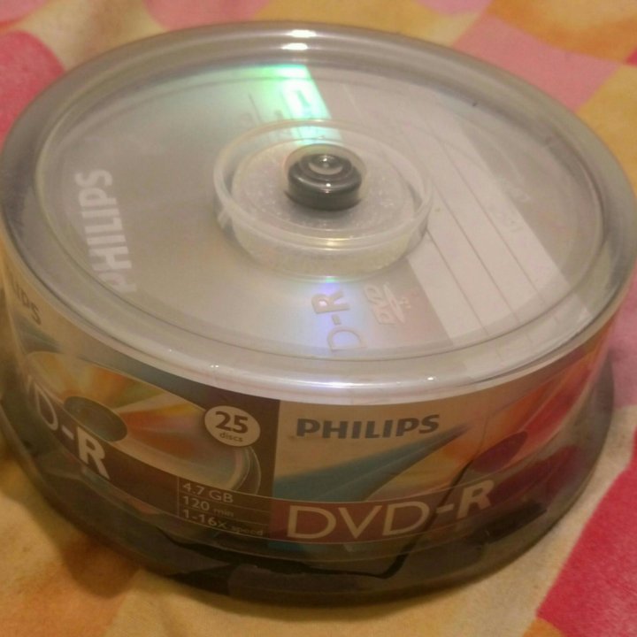 Диски DVD-R philips (новые в упаковке) 25 шт/уп