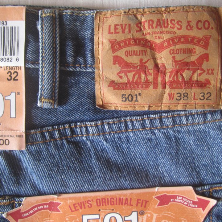 Джинсы Levis 501 W38 L32 из США пошив 2012 года