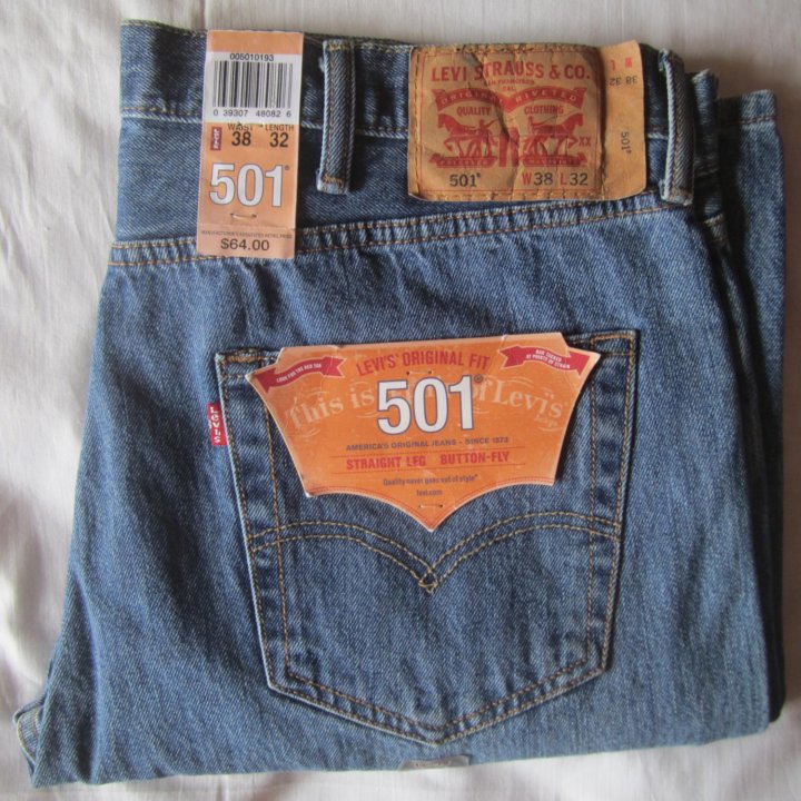 Джинсы Levis 501 W38 L32 из США пошив 2012 года