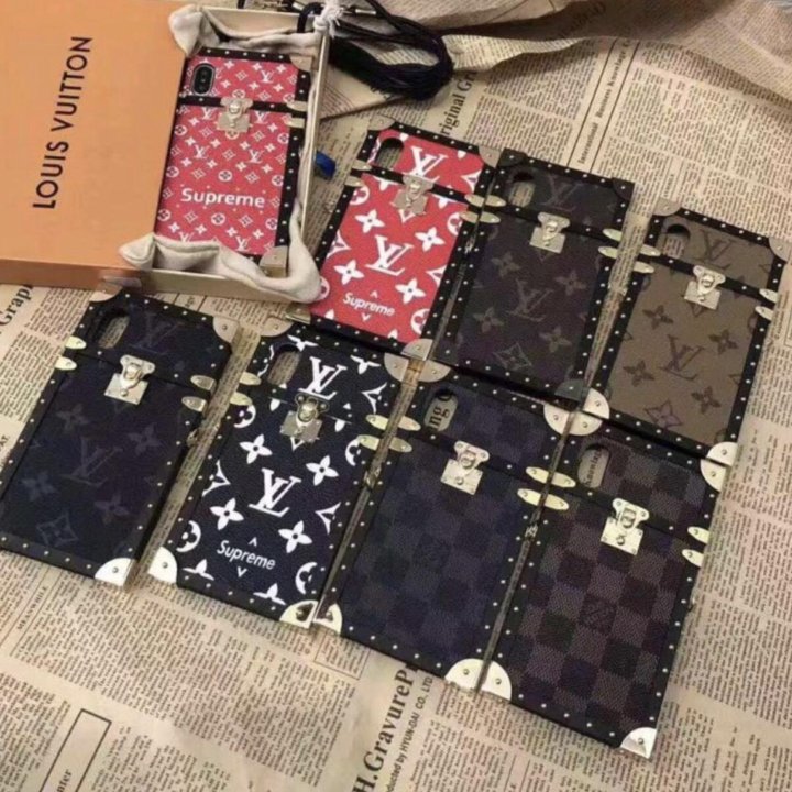 Железные чехлы Supreme Louis Vuitton для iPhone