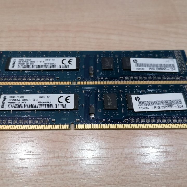 Kingston 8Гб (2x4Гб) DDR3 PC3L-12800 1600 MHz