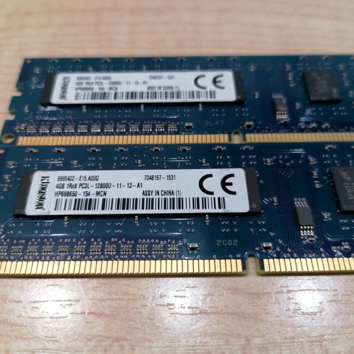 Kingston 8Гб (2x4Гб) DDR3 PC3L-12800 1600 MHz