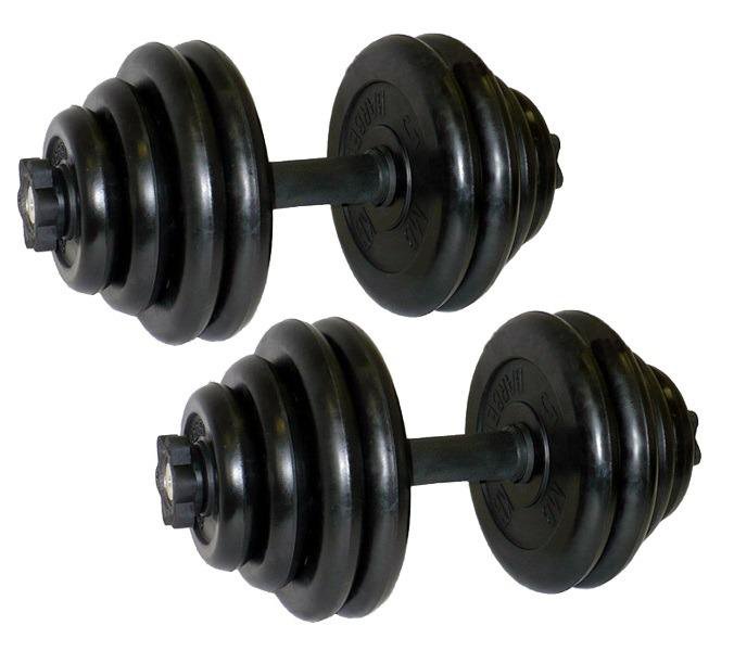 Обрезиненные новые разборные гантели 29 кг Barbell