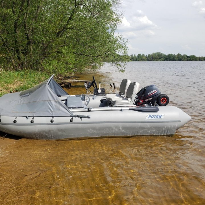 Аренда 4-х местной лодки с мотором Yamaha 9.9/15