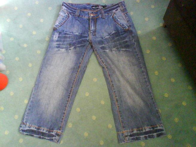 Бриджи джинсовые