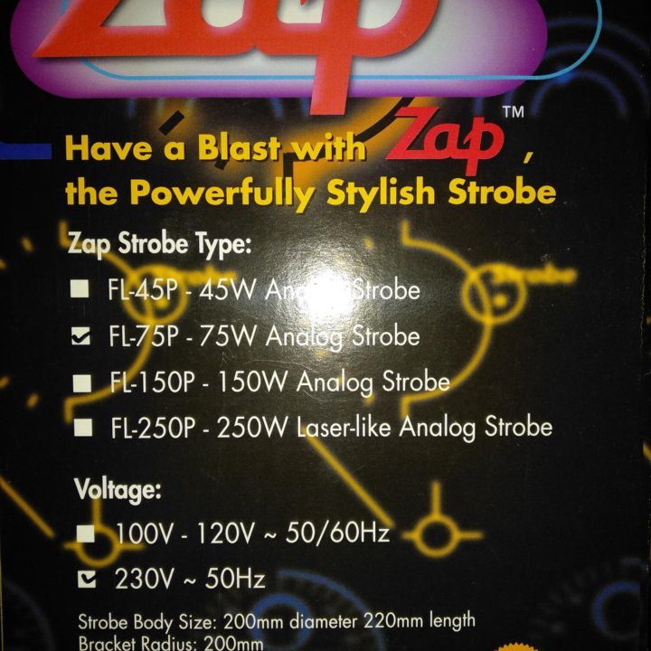 Стробоскоп ZAP strobe FL-75P.