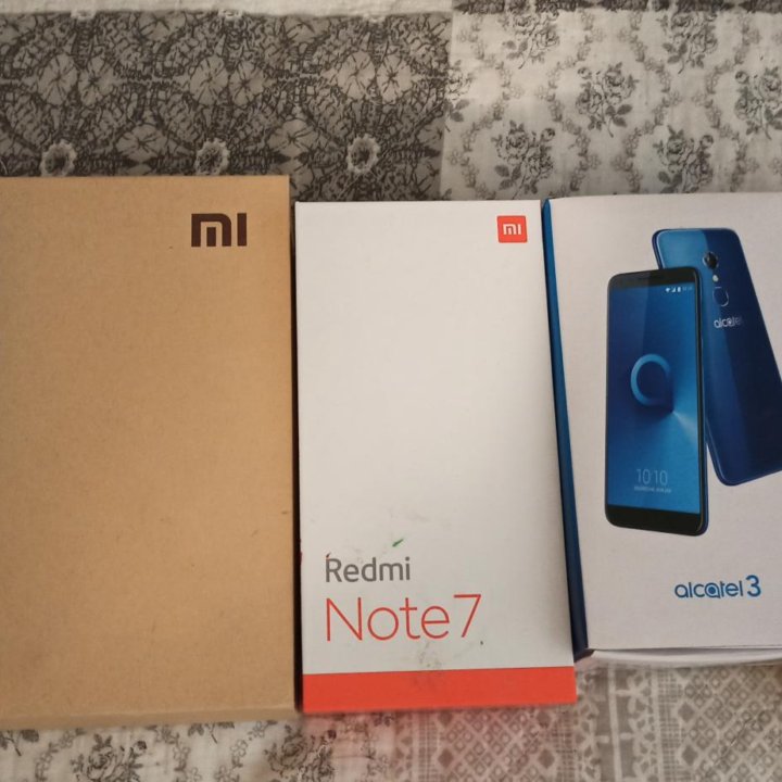 Коробки от телефона Mi A1, Alcatel3, redmi note 7