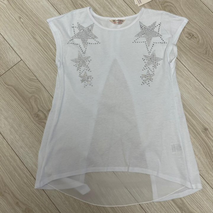 Блузка футболка туника для девочки р.134-146