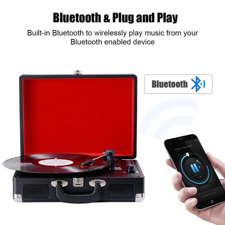 Проигрыватель пластинок Bluetooth граммофон винил