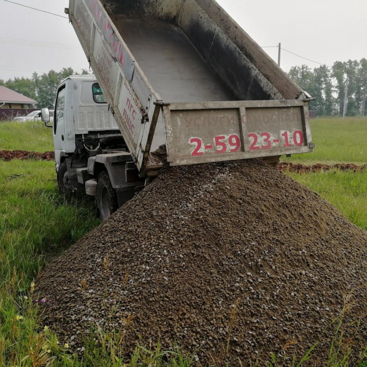 щебень, песок, пгс, пщс чернозем