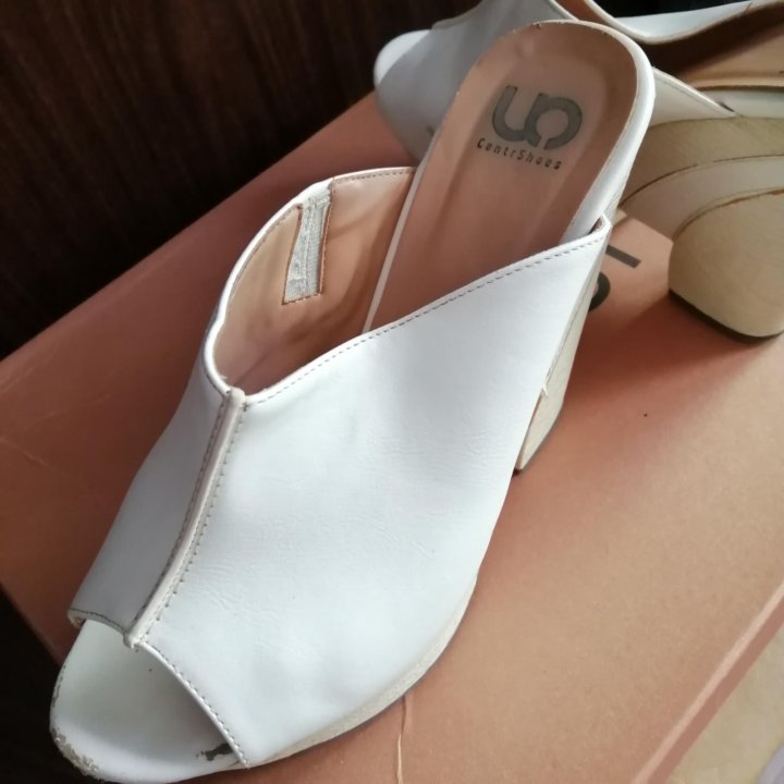 Сабо белые 38р