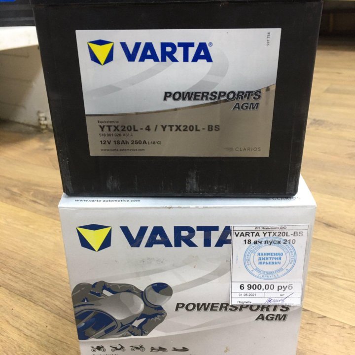 Продам новый аккумулятор VARTA 18 Ач