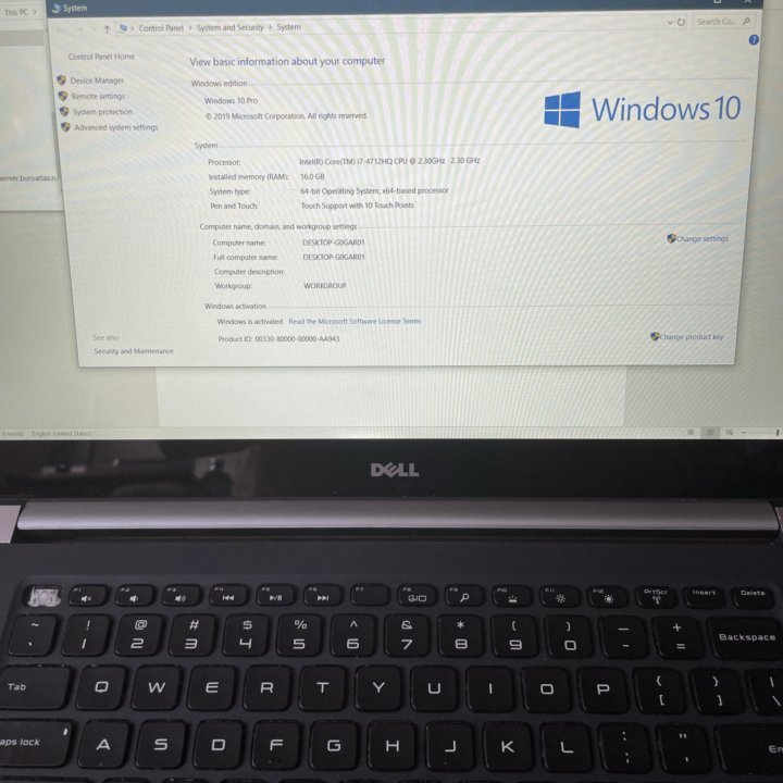 Ноутбук Dell M3800 i7 16 gb touch 256 SSD