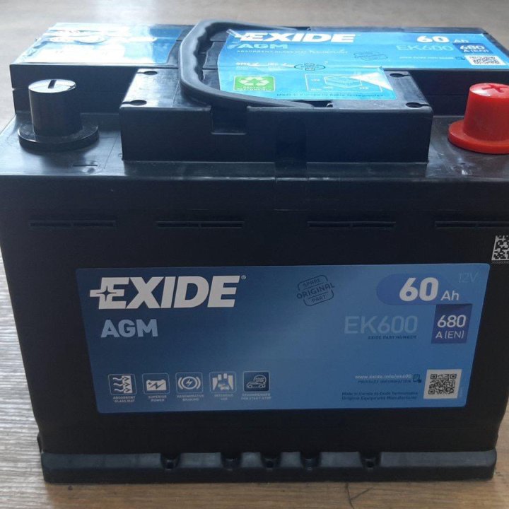 Продам новый аккумулятор EXIDE 60 Ач AGM