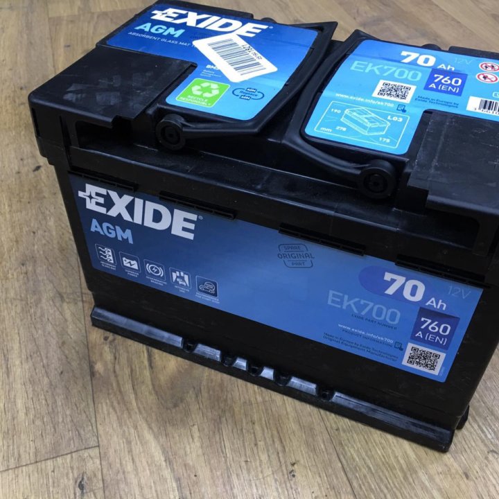 Продам новый аккумулятор EXIDE 70 Ач AGM