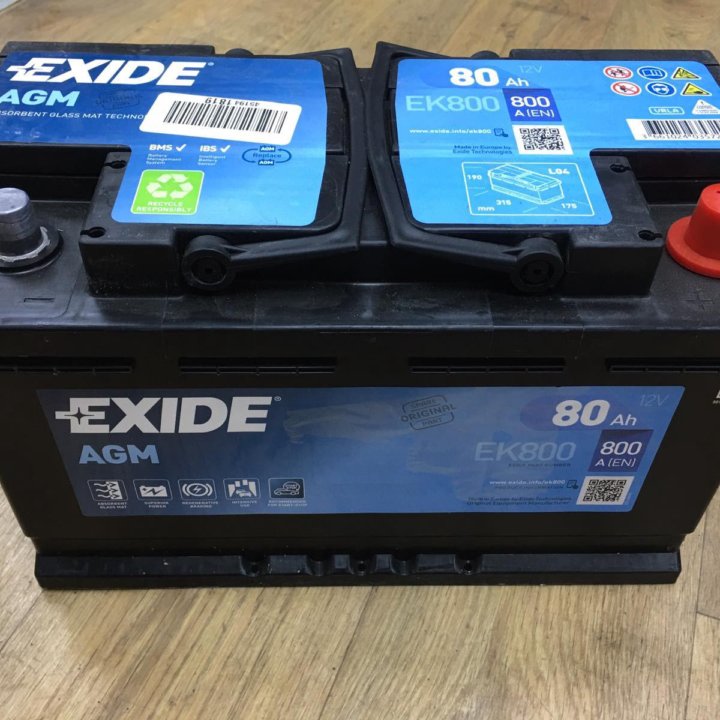 Продам новый аккумулятор EXIDE 80 Ач AGM