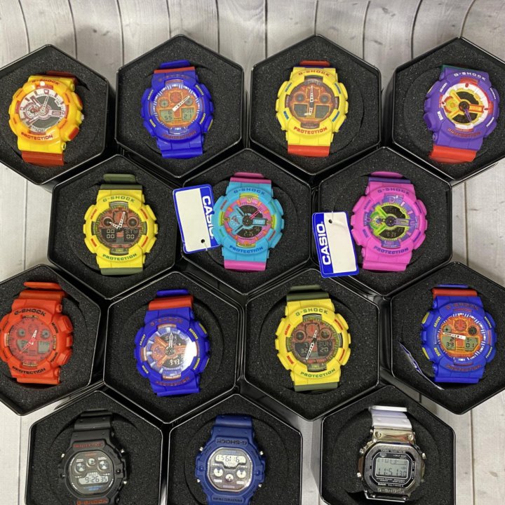 Часы g shock унисекс (розовый голубой)