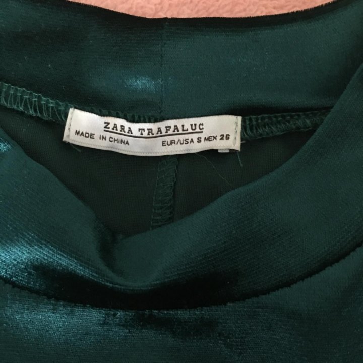 Бархатное платье Стрейч Zara