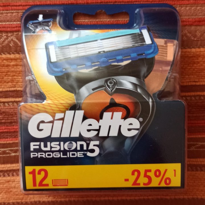 Gillette Fusion Proglide 5, кассеты оригинал 12 шт