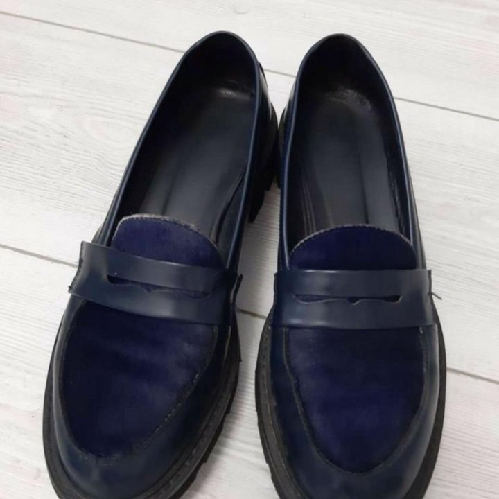 Лоферы кожа