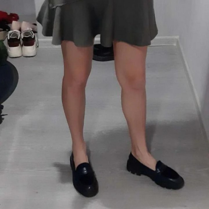 Лоферы кожа