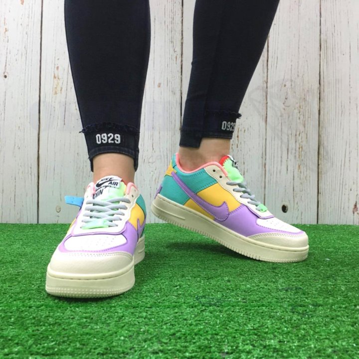 Кроссовки Nike air force 1 color block Р36-41