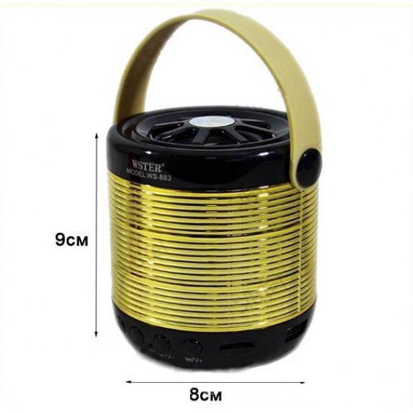 Колонка портативная WSTER WS-883 золотой