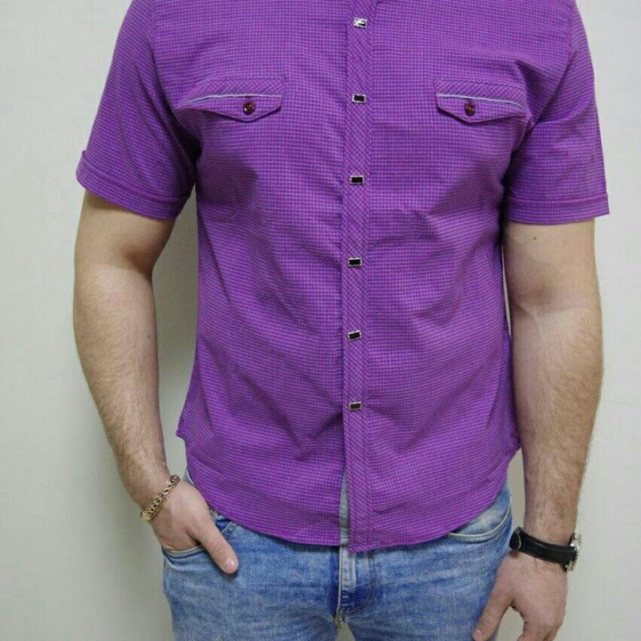 Рубашка мужская с коротким рукавом