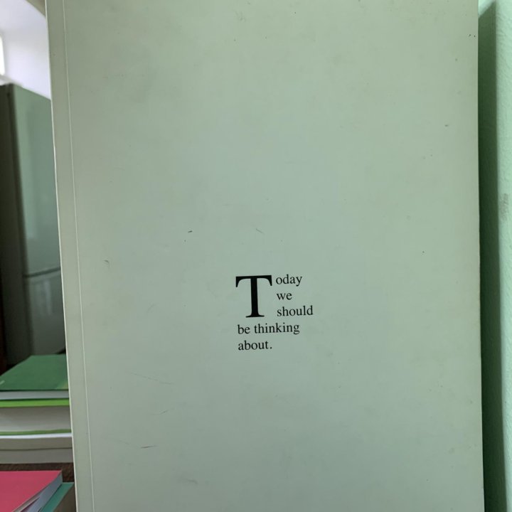 Today we should be thinking about. Art experiment