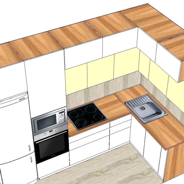 Кухня до потолка