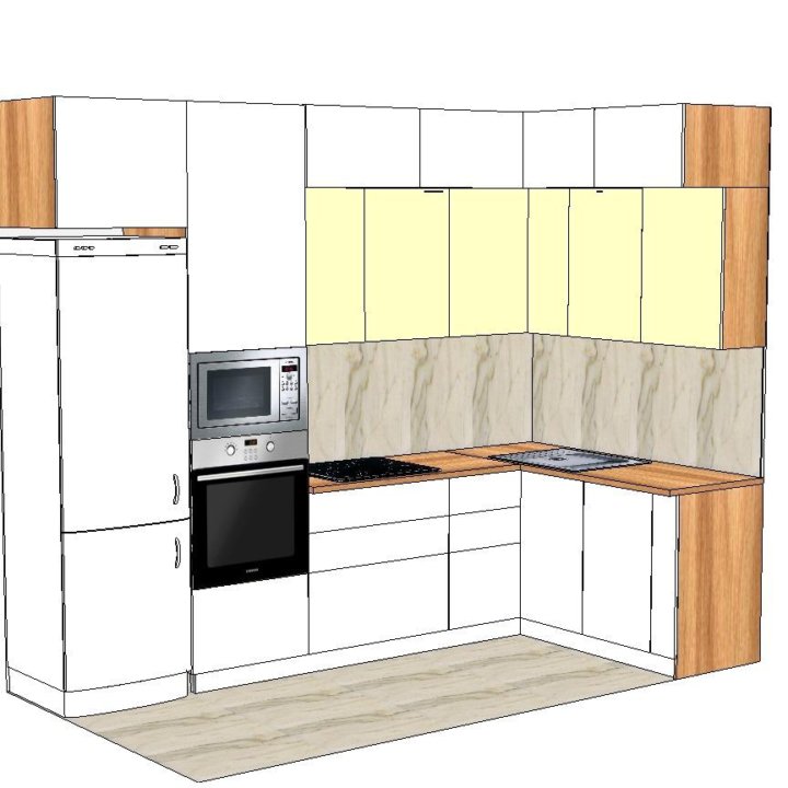 Кухня до потолка