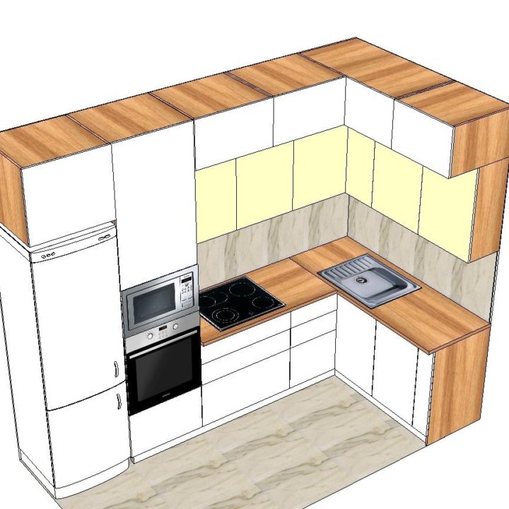 Кухня до потолка