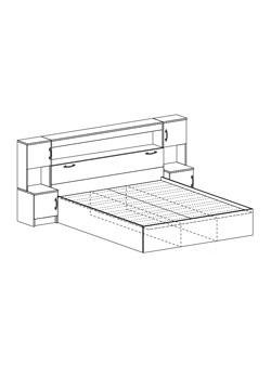 Кровать с прикроватным блоком Бася КР 552 венге/д