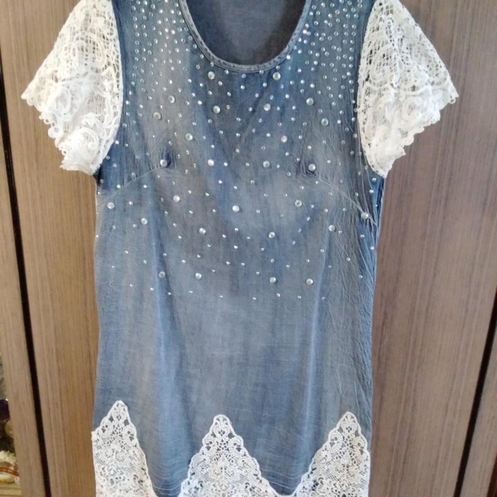 Джинсовое платье