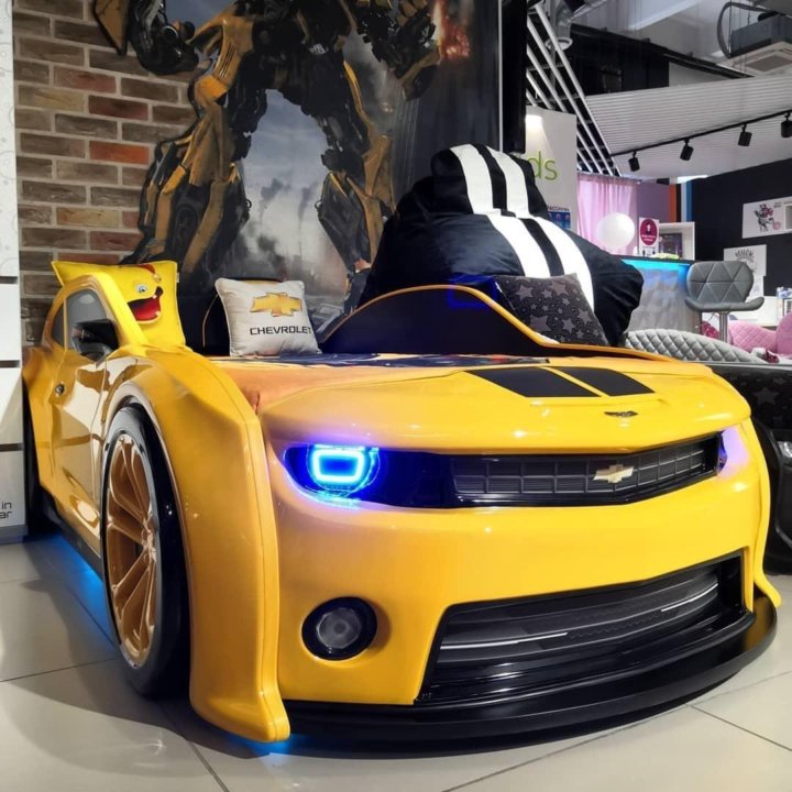 Кровать машинка объемная 3d EVO Camaro бамлби