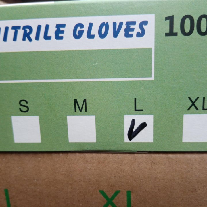 Перчатки нитриловые размер М L