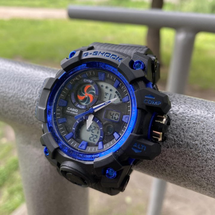 Часы Casio G Shock черно-синие новые арт121