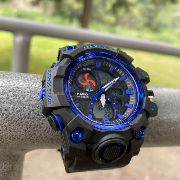 Часы Casio G Shock черно-синие новые арт121