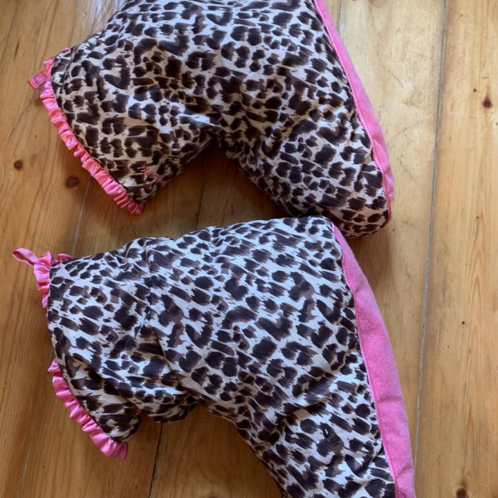 Угги домашние леопардовые