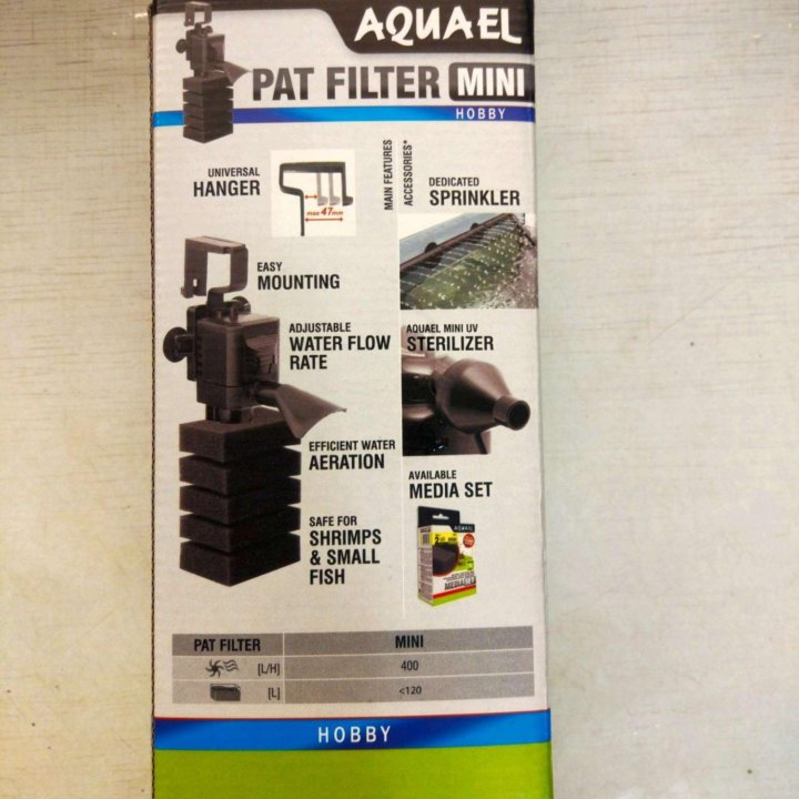Aquael PAT Mini Внутренний фильтр для аквар до 50л
