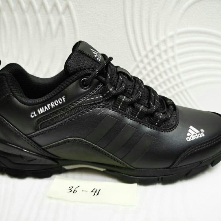 Кроссовки Adidas climaproof кожаные черные р6м