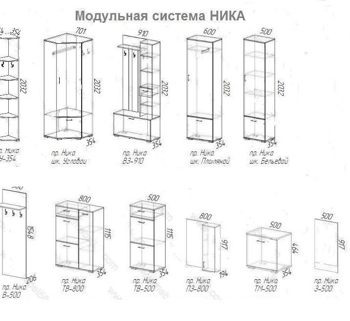 Модульная прихожая 