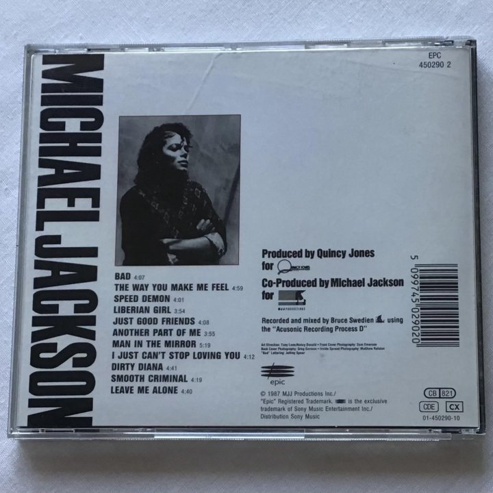 CD Michael Jackson BAD Майкл Джексон Буклет